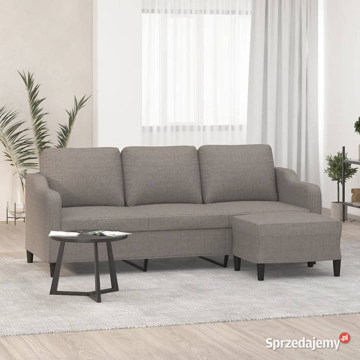 3osobowa sofa z podnóżkiem taupe 180 tkaniną sprzedam