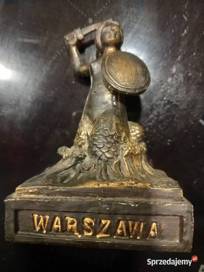 Syrenka Warszawska złota figurka Sosnowiec