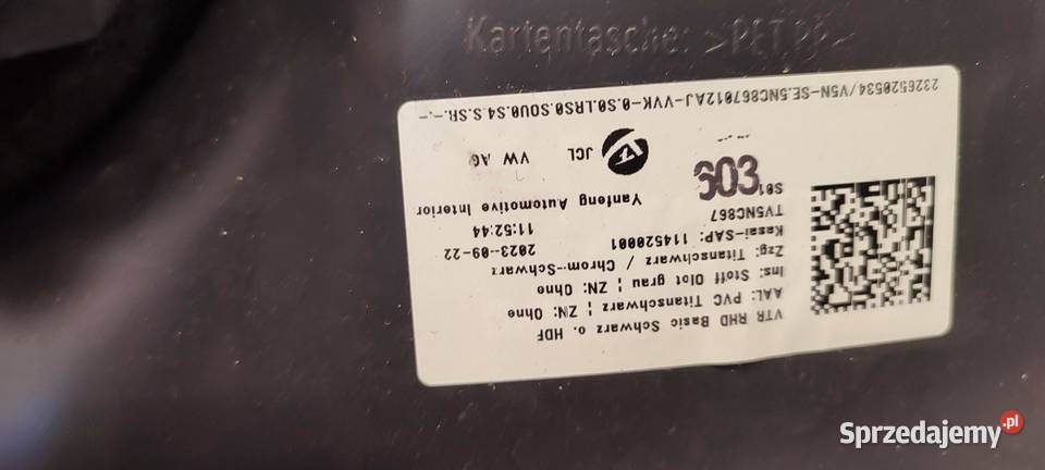 SEAT TARRACO VW TIGUAN II BOCZEK DRZWI PRAWY Tapicerki samochodowe