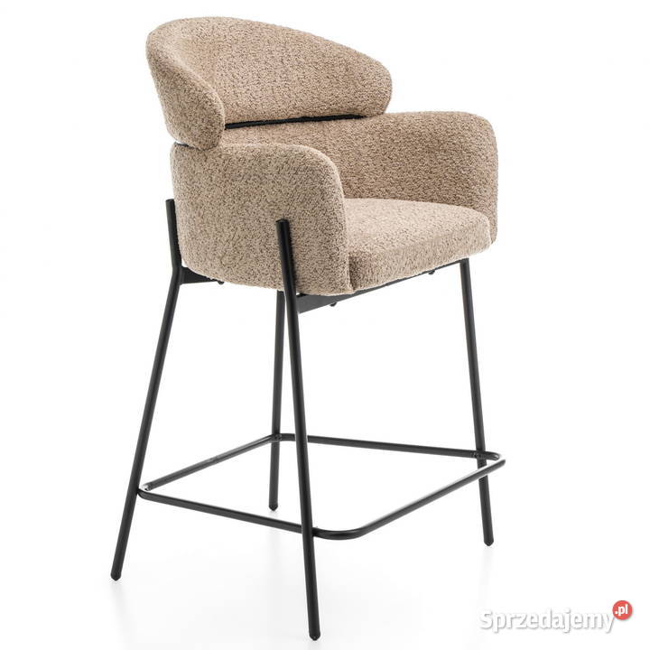 Hoker Tapicerowany Bolzano Boucle Ciemnobeżowe Tarchały Małe
