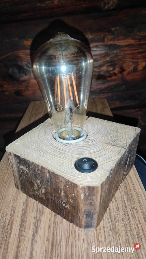 Lampka drewniana rustykalna loftowa warmińsko-mazurskie