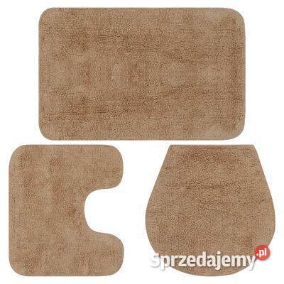 vidaXL 3częściowy zestaw mat łazienkowych