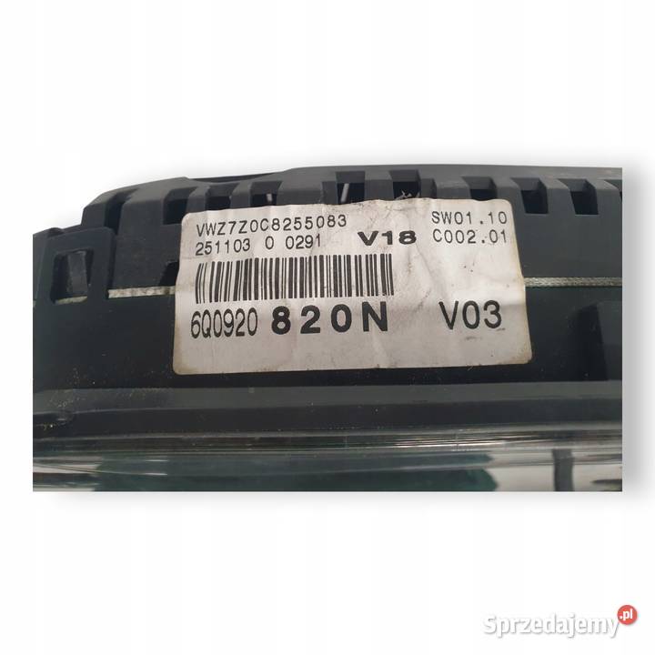 LICZNIK ZEGARY 6Q0920820N VW Polo IV 12 6V 12V osobowe lubelskie