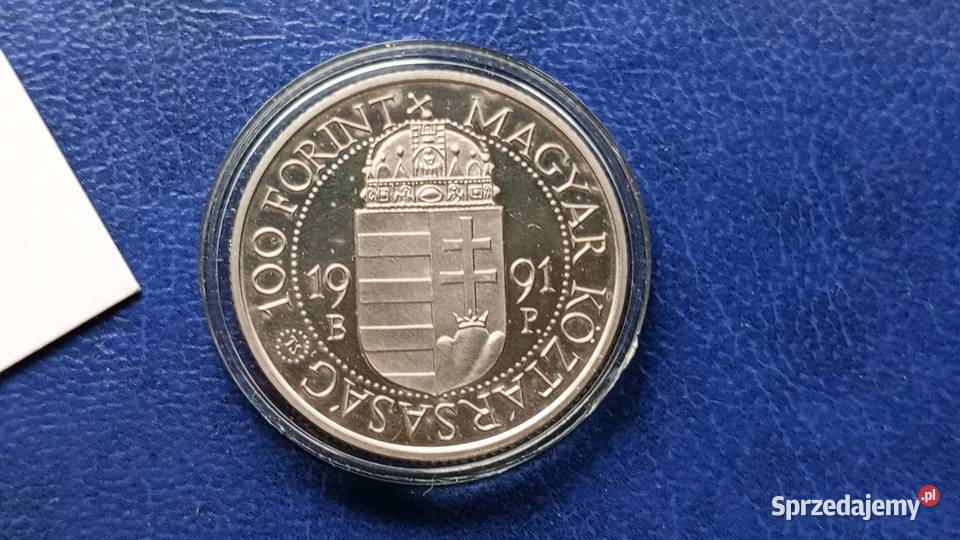 Stare monety 100 forint 1991 Jan Paweł II Węgry podkarpackie Lesko