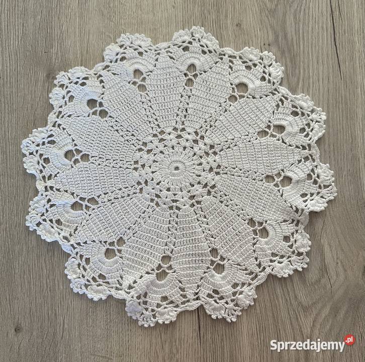 Serweta serwetka szydełko okrągłe cacko 30 łódzkie Łódź
