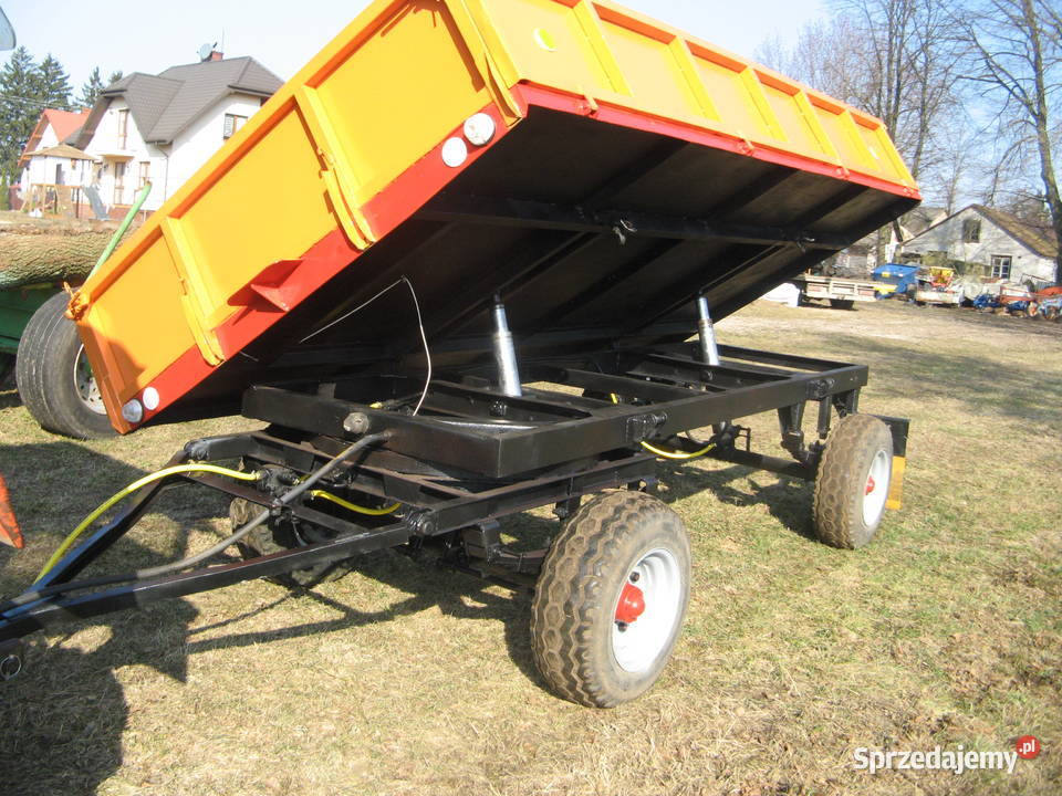 przyczepa d46 d35 d732 2 stronny wywrot stan Przyczepy rolnicze Ryki sprzedam