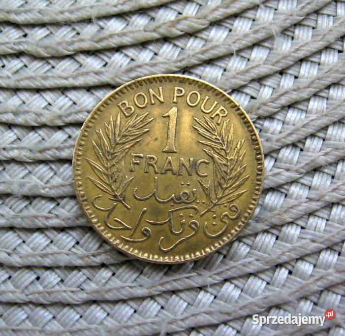 Tunezja Francuska 1 Frank 1945r Kalisz