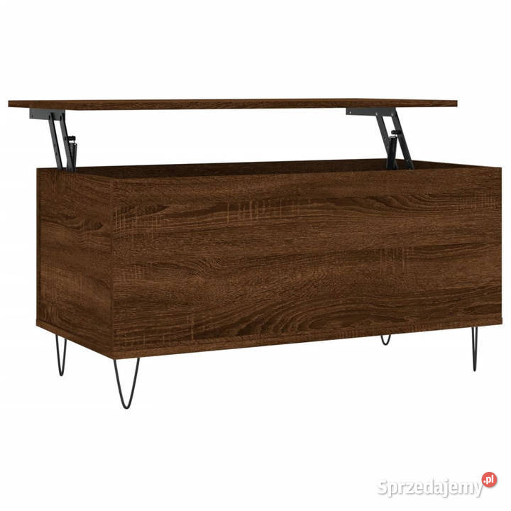 Stolik kawowy brązowy dąb 90x445x45 WM830979 mazowieckie Warszawa