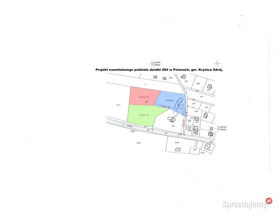 Działka 149 ha Polany gmina Krynica Zdrój 14900m2