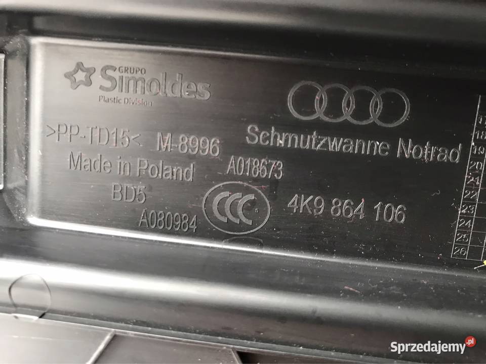 Audi A6 C8 kombi podłoga bagażnika wkład koła Rzeszów