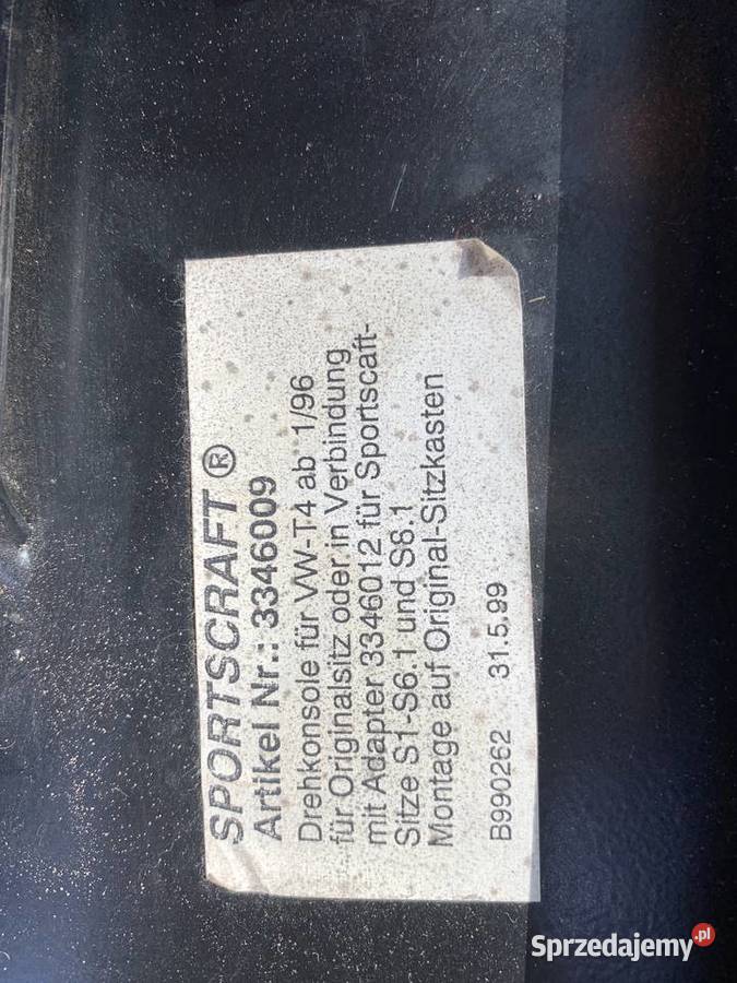 obrotnica fotela vw t4 kamper multivan Gdynia