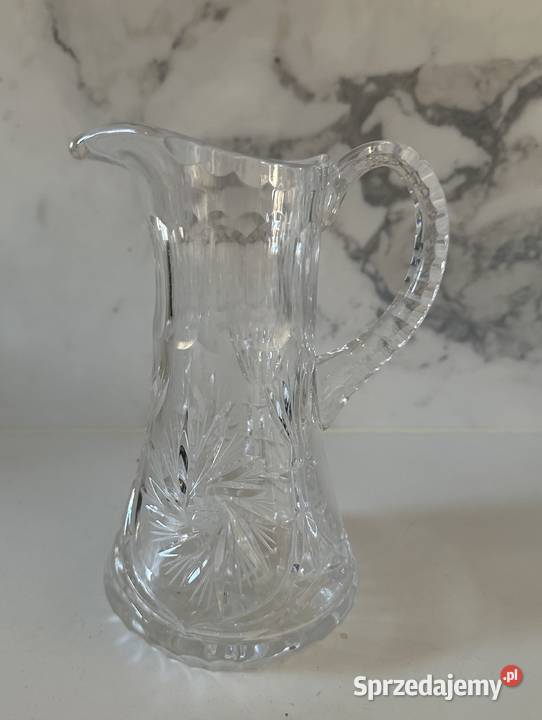 Wazon dzbanek kryształowy z lat PRLu Porcelana i szkło Łódź