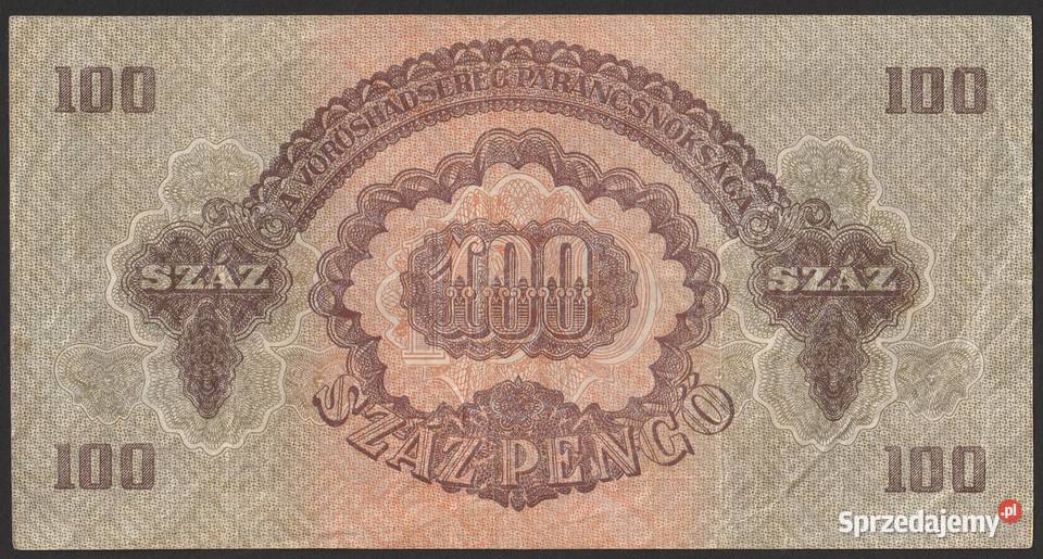 WĘGRY 100 PENGO 1944 łódzkie Łódź sprzedam