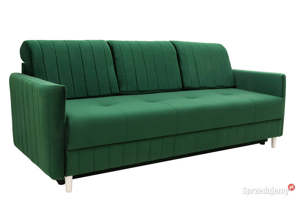 Kanapa Tapicerowana Zielona USZAK 220cm Sofy i kanapy Dom i Ogród