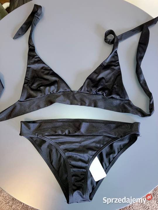 Nowe eleganckie czarne klasyczne bikini Pieces M czarny Stroje kąpielowe Rzeszów sprzedam