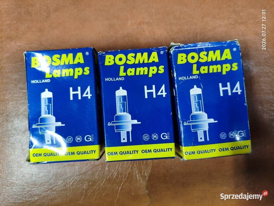 Żarówki halogenowe BOSMA H4 12V 6055W P43t UV