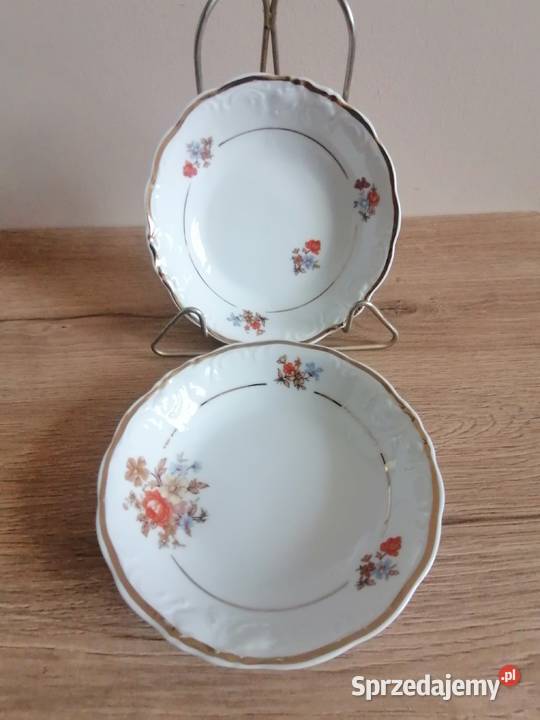 Dwie miseczki porcelanowe trzy Bukiety Wawel PRL Wałbrzych