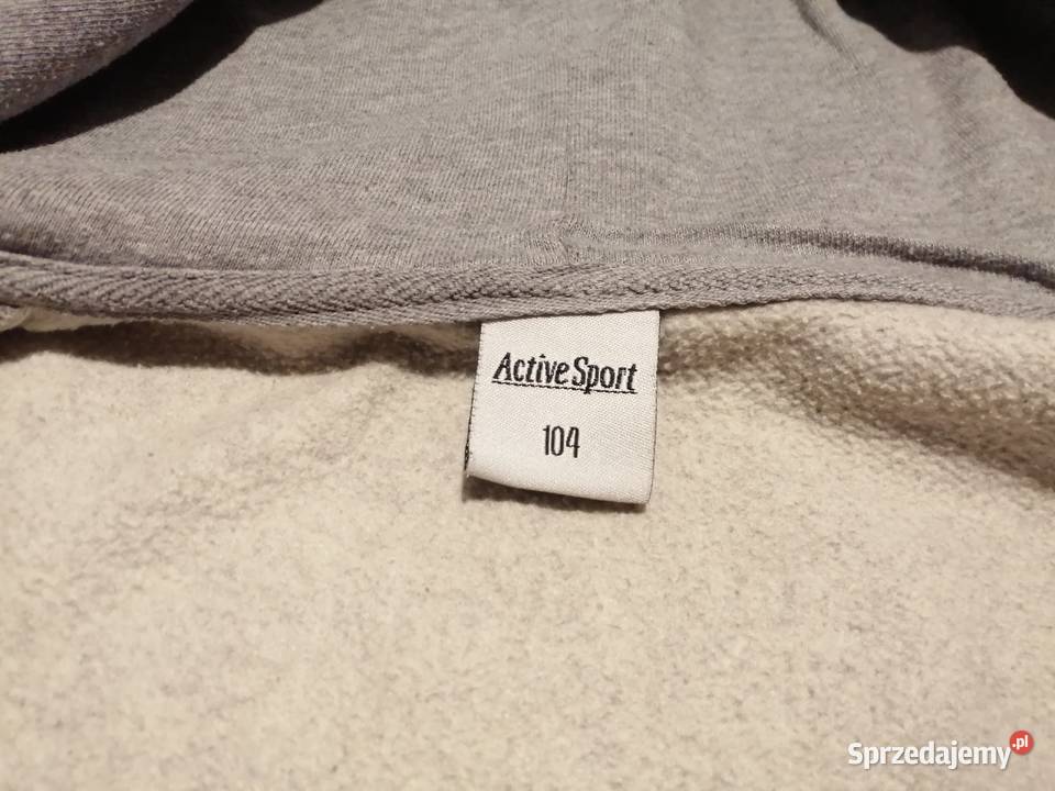 Bluza rozpinana z kapturem długi rękaw 104 szara śląskie Czeladź