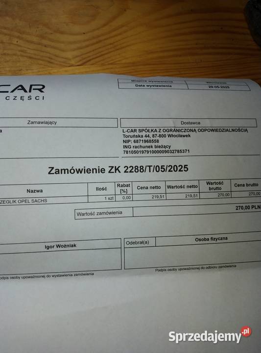 Wysprzęglik Sachs Opel Astra k Insignia b Włocławek sprzedam