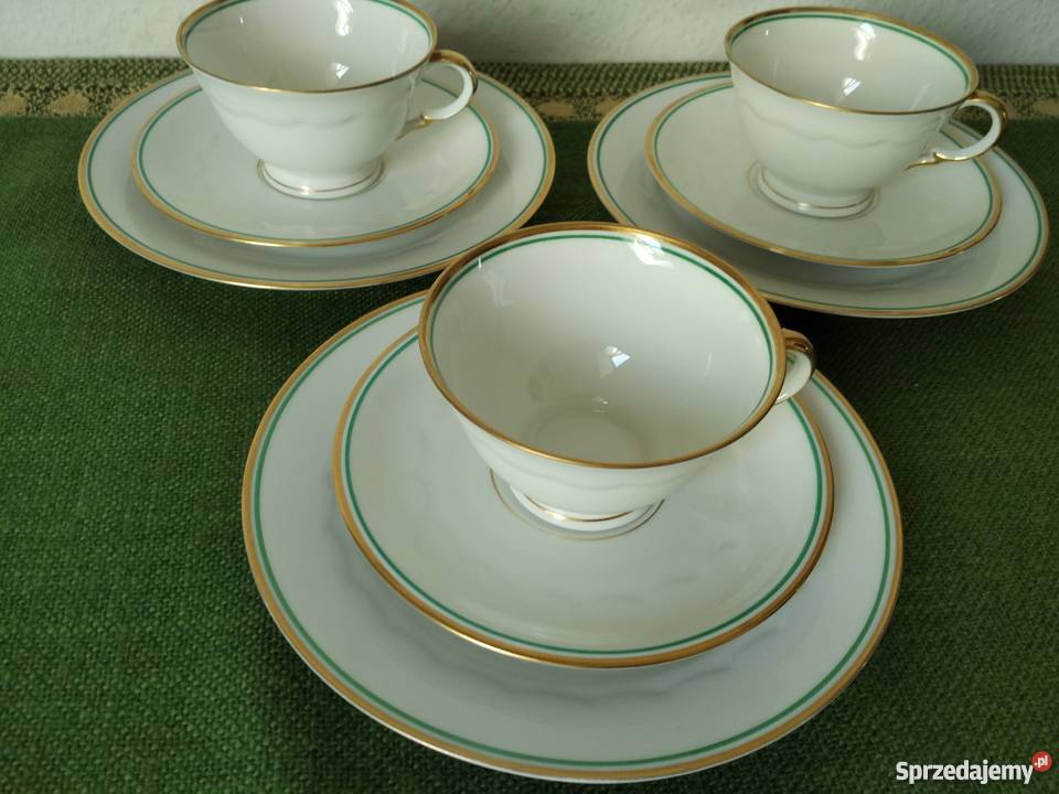 Porcelana ZehScherzer filiżanki zestaw 3 Ropa