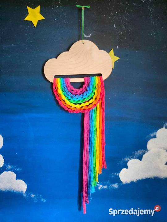 Makrama dziecięca tęcza chmurka ozdoba dekoracja wielkopolskie Kępno