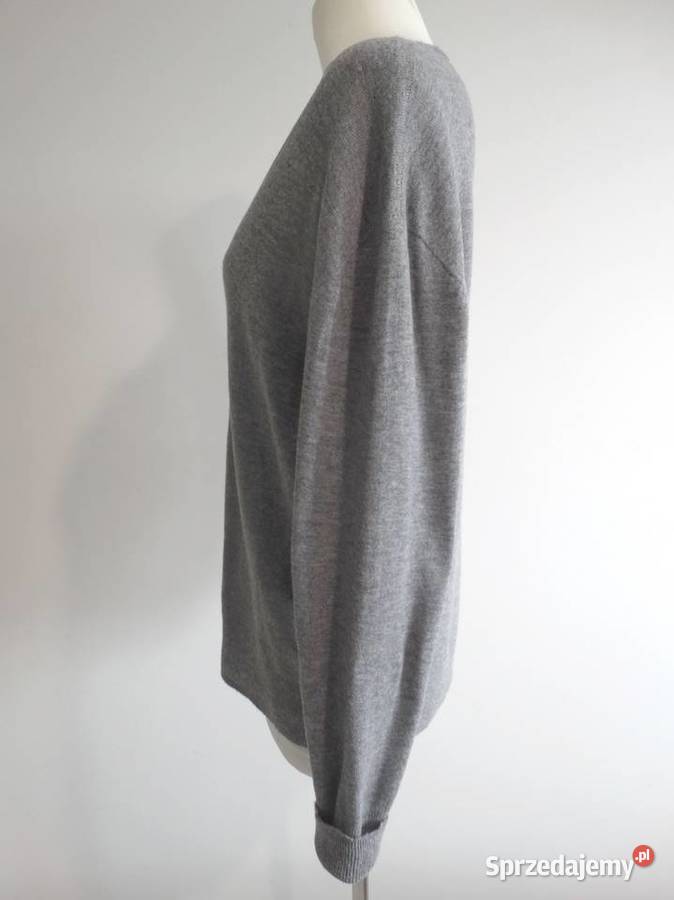Sweter Wełniany 100 Wełna VNeck Pulower Miękki Łomża sprzedam