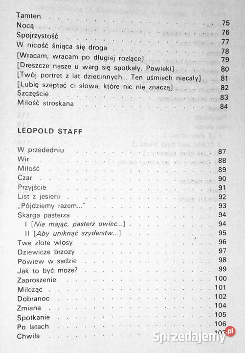 Ogród miłości K PrzerwaTetmajer B Leśmian L Chełm sprzedam