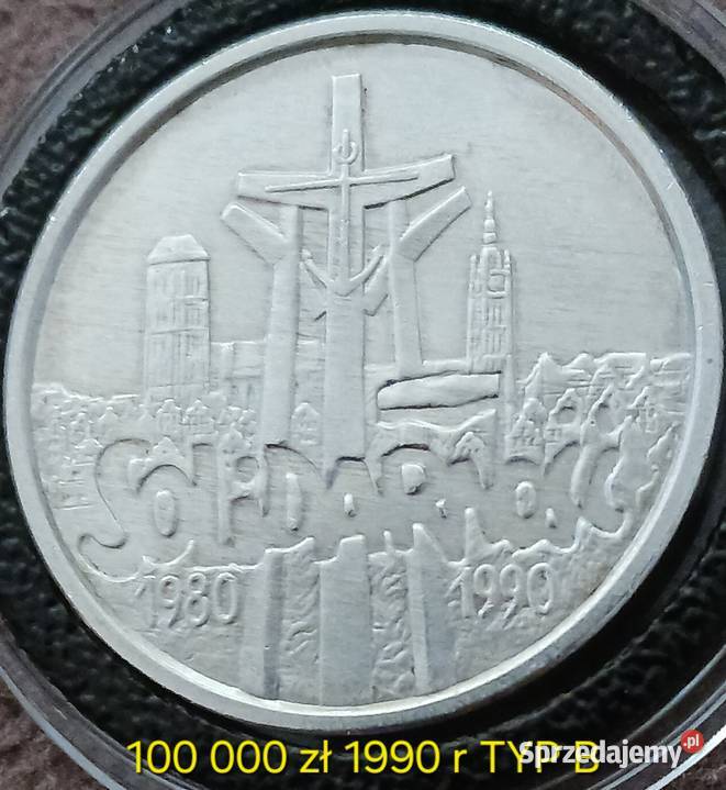100 000 Solidarność 1990 r TYP B 2 mennicze Konin
