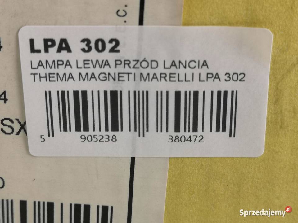 LAMPA LEWY PRZÓD LANCIA THEMA 1988 MAGNETI