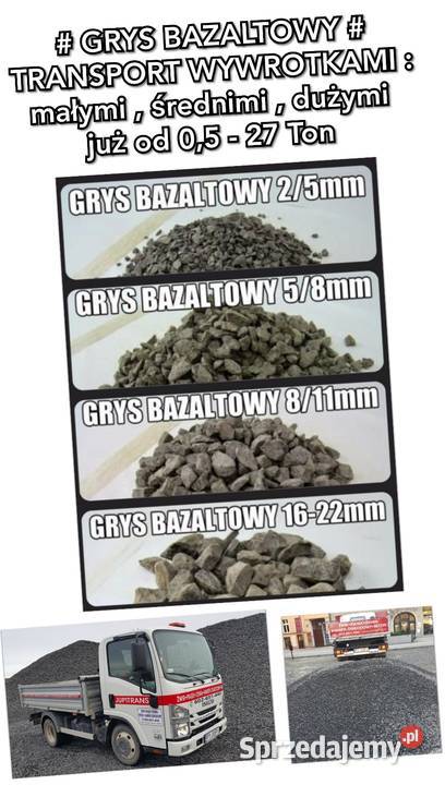 Grys Granitowy Grys Bazaltowyluzem Transport wielkopolskie Poznań