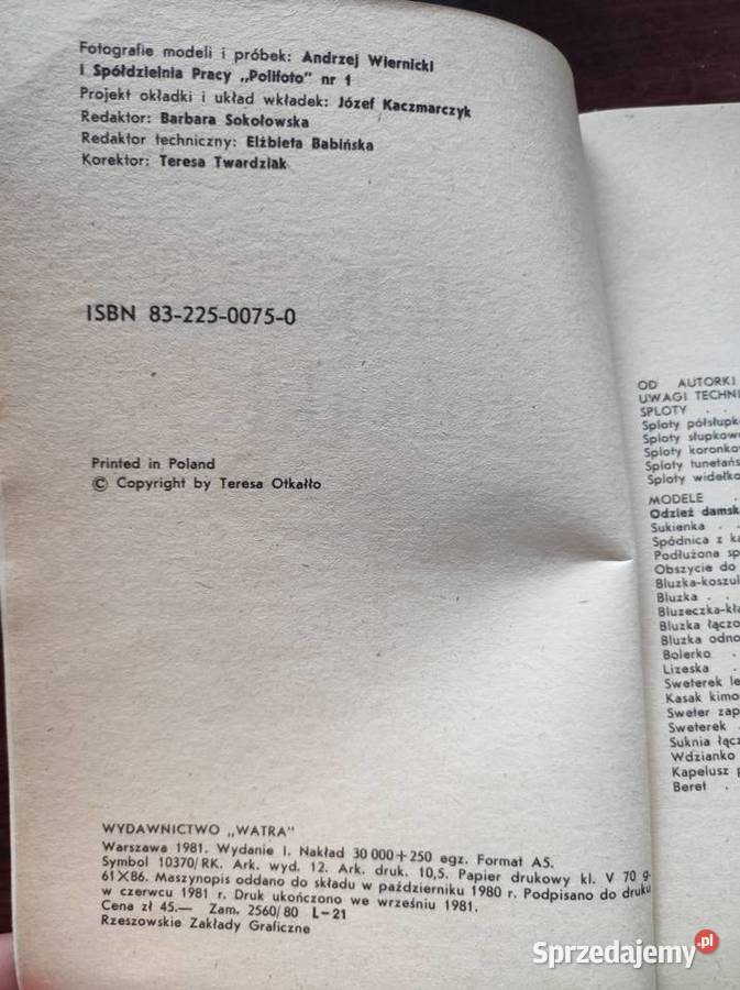 Szydełkowe robótki Teresa Otkałło Kielce