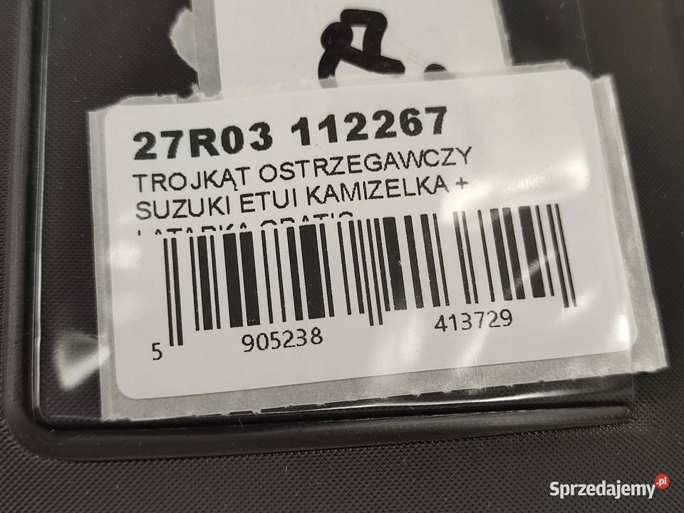 TRÓJKĄT OSTRZEGAWCZY SUZUKI POKROWIEC NA