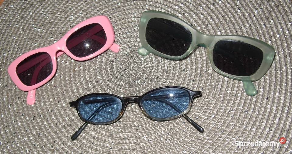 3 x Kolorowe Okulary dziewczęce przeciw Rawicz sprzedam