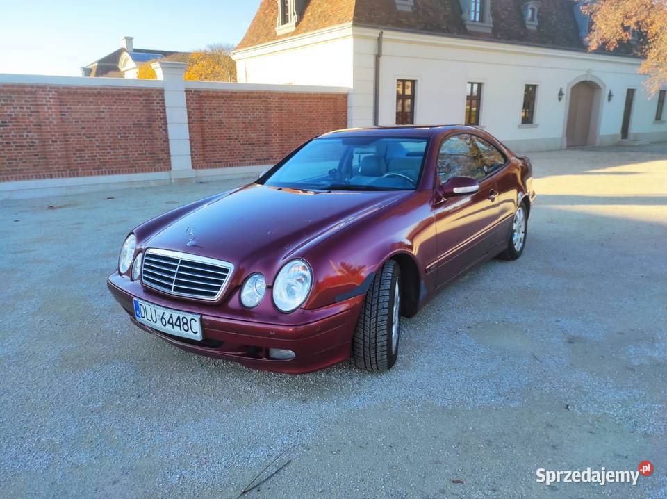 Mercedes CLK 200 w208 kompressor avantgardeLPG wiśniowy CLK dolnośląskie Lubin