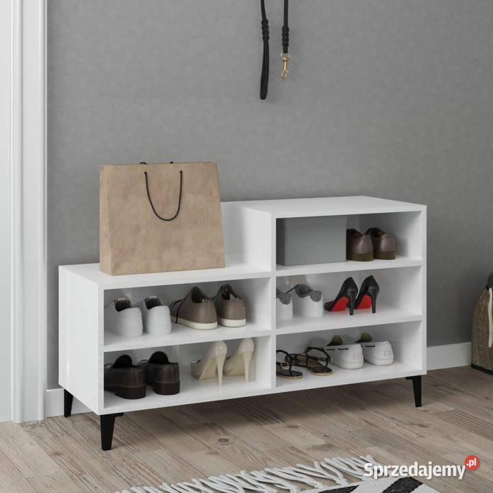 Szafka na buty wysoki połysk biała 102x36x60 Warszawa