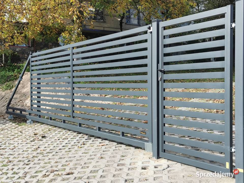 BRAMA Przesuwna KPL Palisada 150cmx400cm OCYNK+RAL PRODUCENT