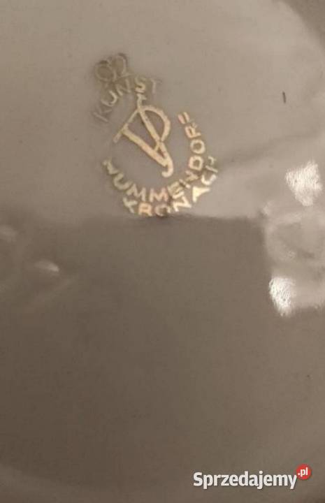 Szmaragdowo biały wazon ALKA KUNST KRONACH Porcelana i szkło Pabianice