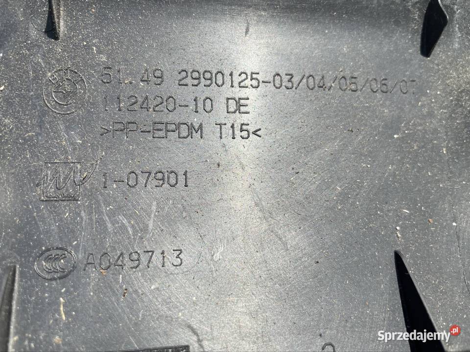 2990125 Osłona plastik tapicerka klapy bmw x1 Osłony i zaślepki Szczecin