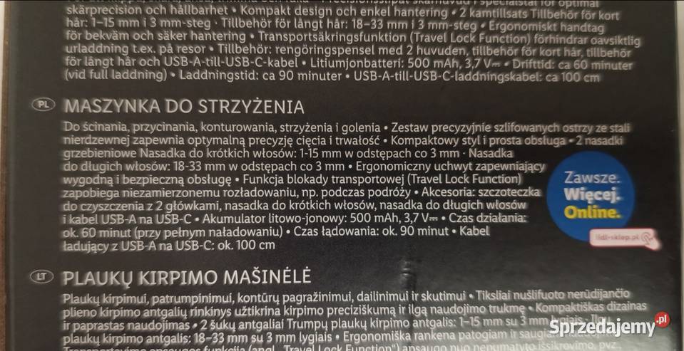 SILVERCREST SHCA 37 A1 TRYMER DO WŁOSÓW I BRODY Ełk