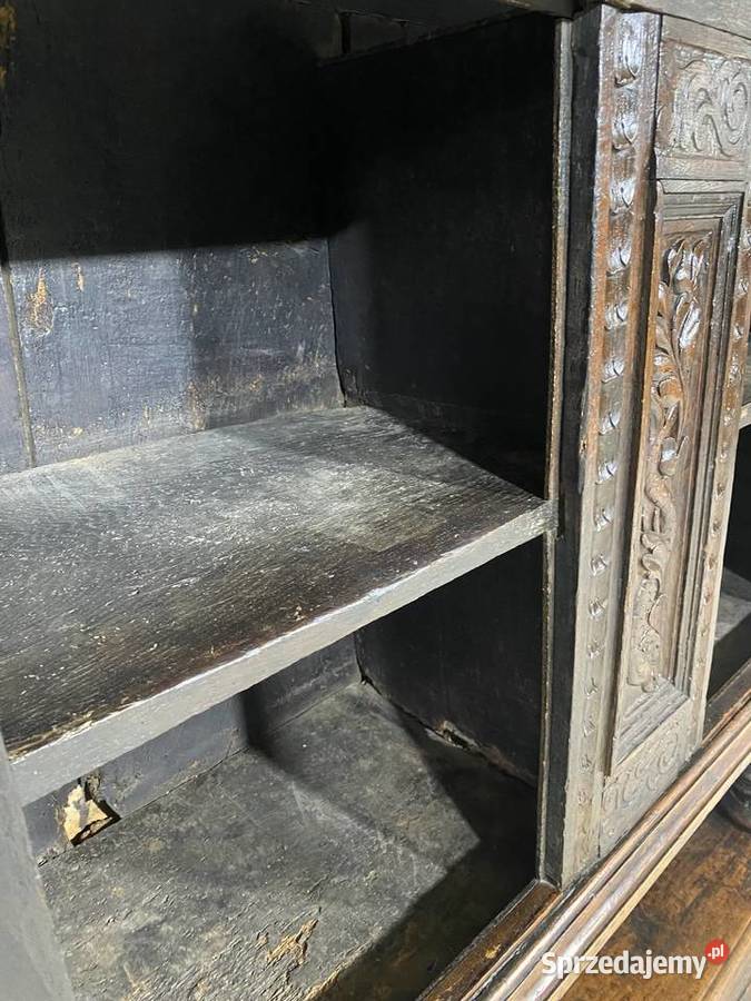 Antyczny rzeźbiony kredens komoda szafka Gryfice