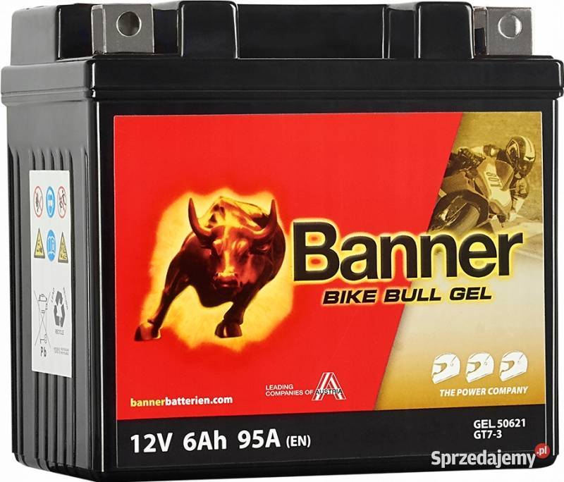 Banner GT73 12V 6Ah 95A P GEL Układ elektryczny, zapłon