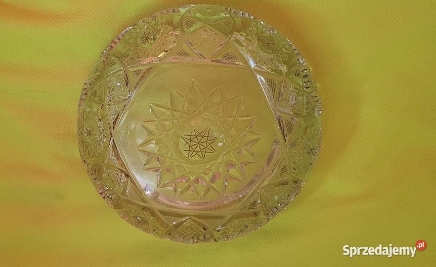 Kryształowa popielniczka ozdobna PRL IRENA Świecie