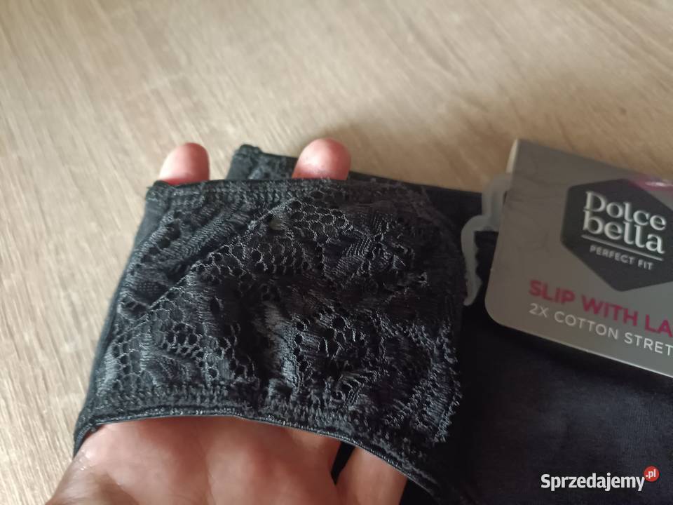 Dolce bella Majtki z koronką slip bawełna L 4446