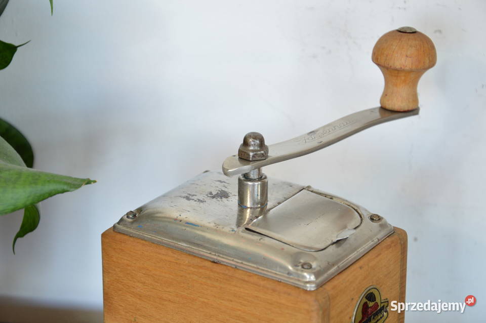 drewniany MŁYNEK do kawy stary Zassenhaus Antyki Jastrzębie-Zdrój