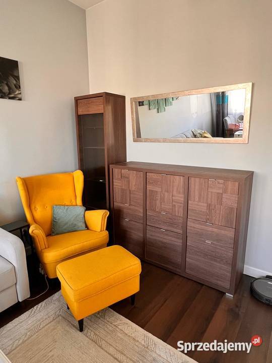 Fotel żółty ikea podnóżek Kraków