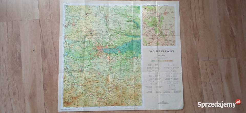 Stara mapa Kraków i 1974 r sprzedam