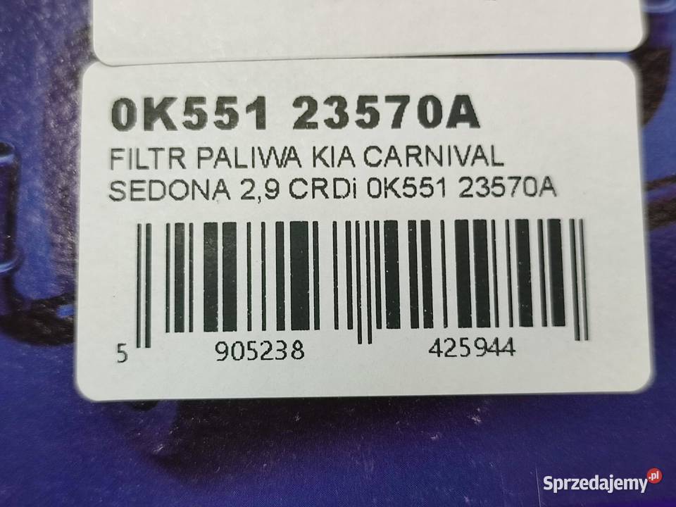 FILTR PALIWA KIA CARNIVAL UP GQ 29 CRDi 19992006 osobowe lubelskie