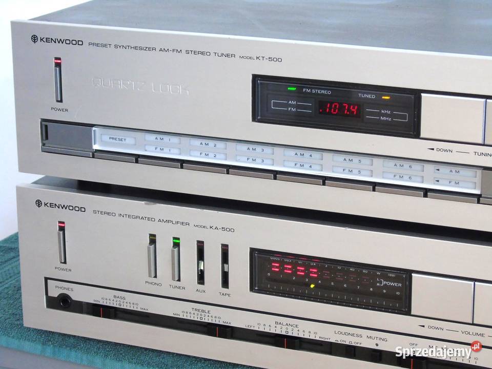 Wzmacniacz i Tuner Kenwood KA500 i KT500 świetne Wieże i miniwieże