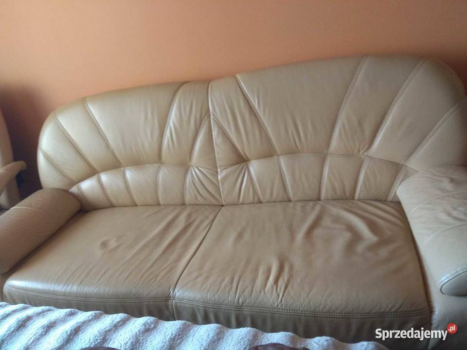 Komplet wypoczynkowy z naturalnej skóry Sosnowiec