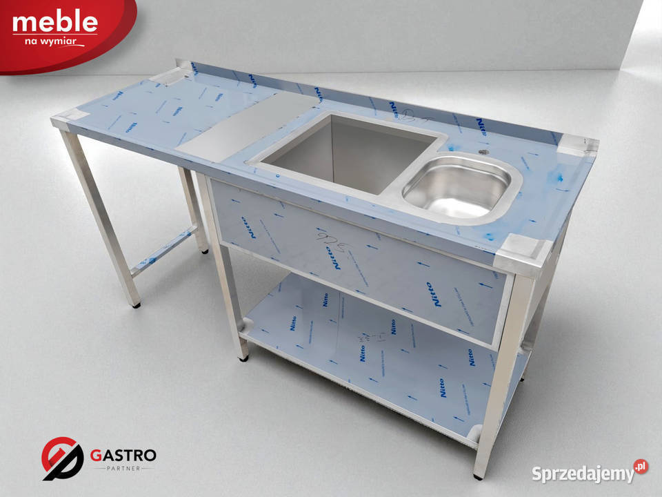 Basen zlew gastronomiczny spawany dwukomorowy z sprzedam
